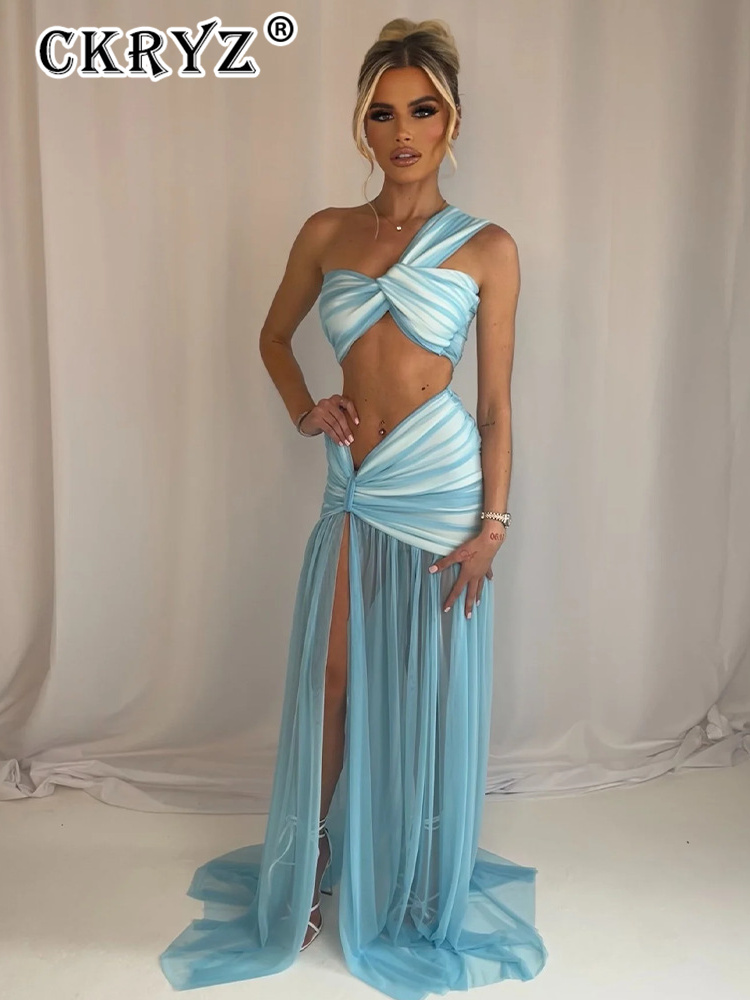 Crop Top Crochet - Ladies Summer Sexy Skirt Two Piece