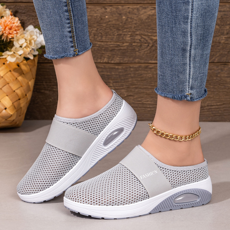 Women Hollow Mesh Mules Slip O - Wedge Espadrille Women 评论和价格