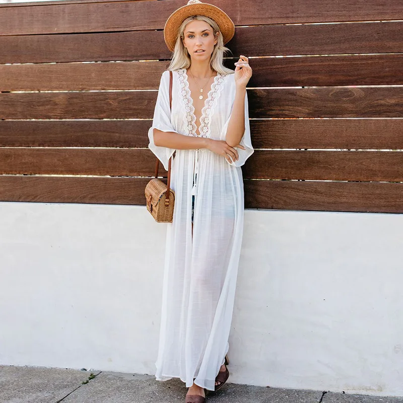 Women Beach Dress Swimwear Sex - Cover Up Kaftan 评论和价格