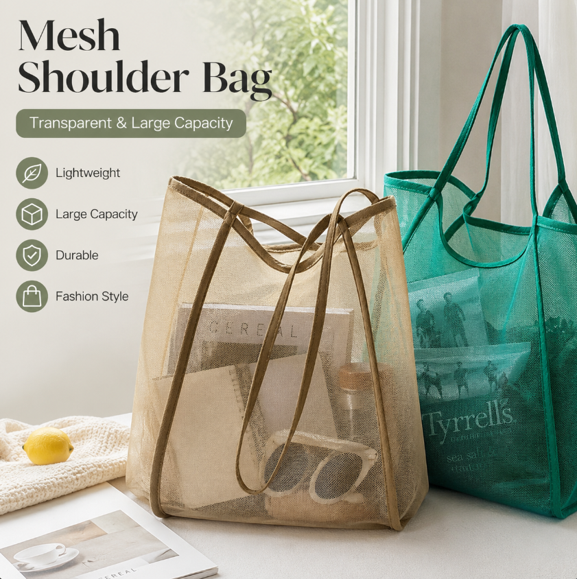 Mesh Beach Bag Lightweight, Br - Tote Bag Beach 评论和价格