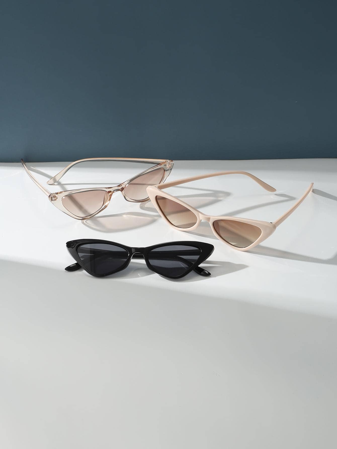 3 Pcs Retro Cat Eye Small Fram - Sunglasses Cat Eye 评论和价格