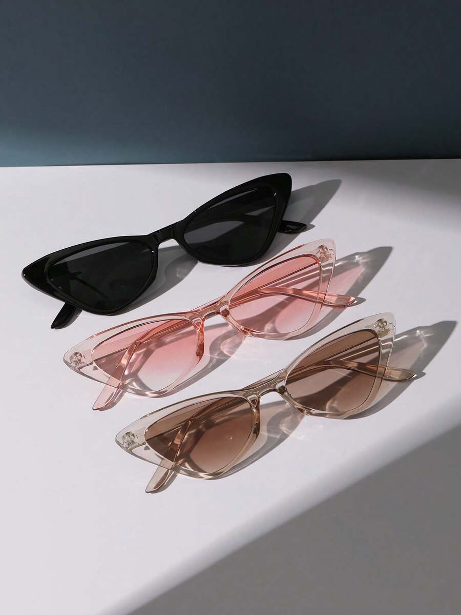 3 Pcs Retro Cat Eye Small Fram - Sunglasses Cat Eye 评论和价格