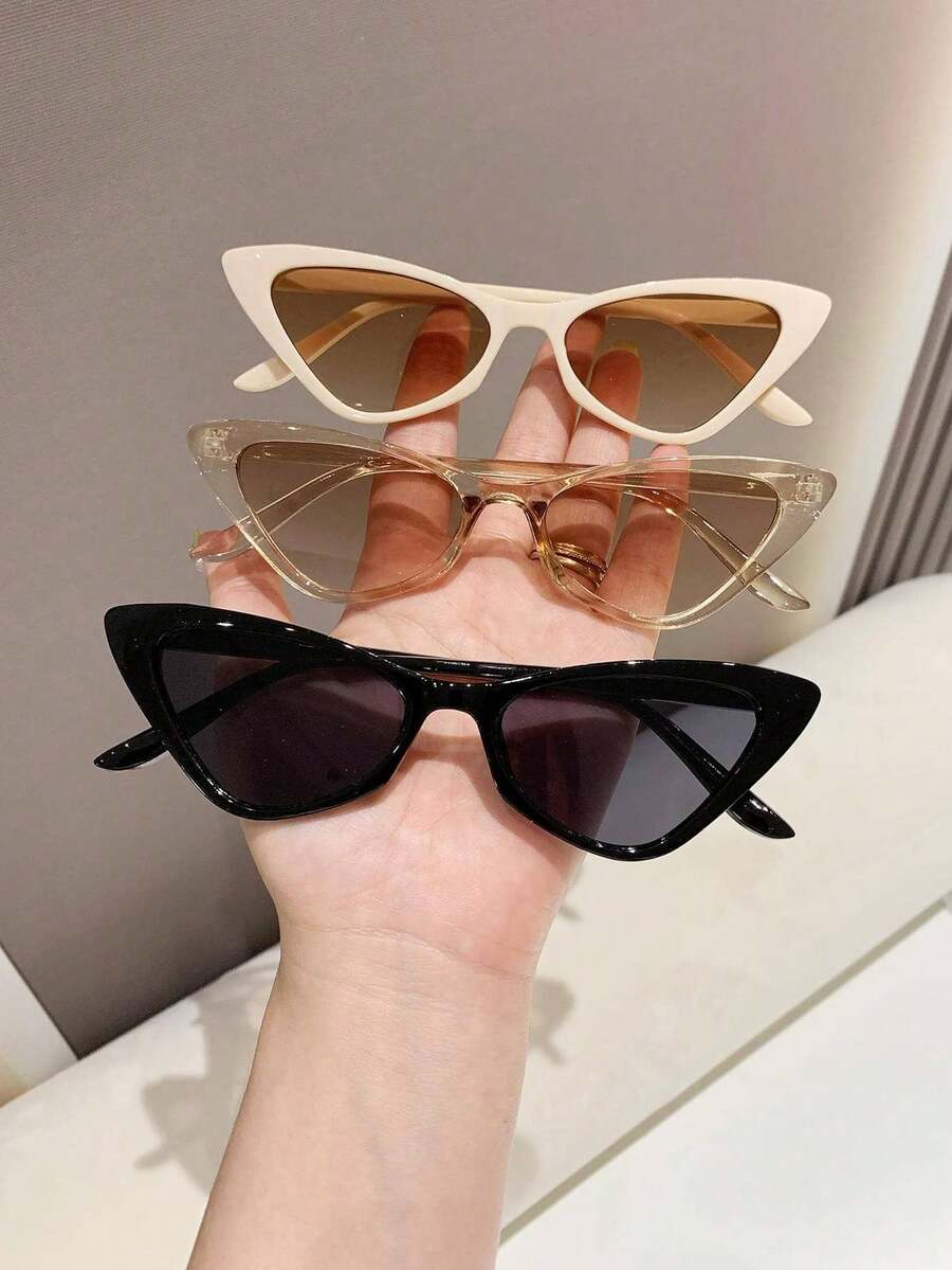 3 Pcs Retro Cat Eye Small Fram - Sunglasses Cat Eye 评论和价格