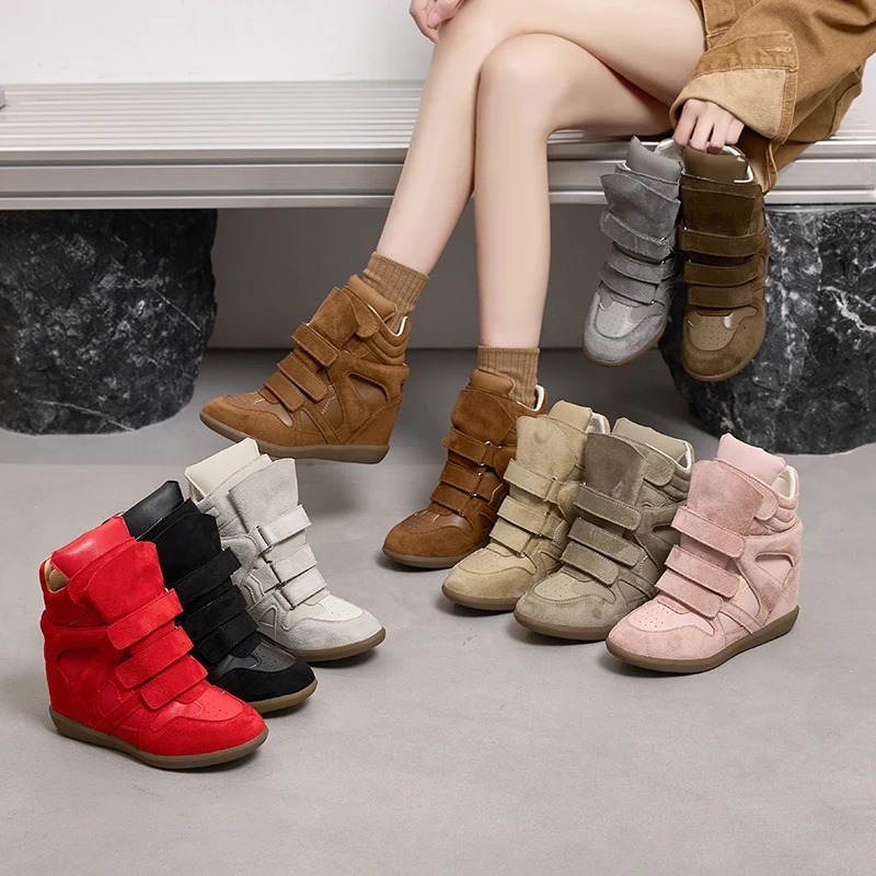 Women Ankle Boots Genuine Leat - Wedge Espadrille Women 评论和价格