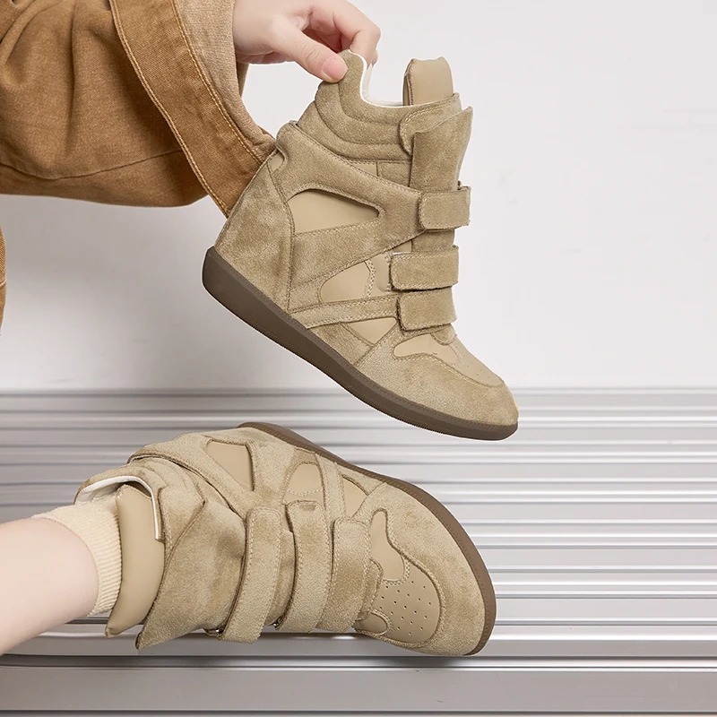 Women Ankle Boots Genuine Leat - Wedge Espadrille Women 评论和价格