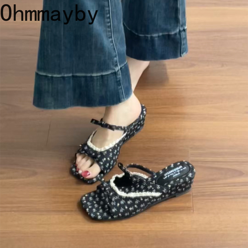 2026 Summer Floral Wedges Heel - Romper Floral Print 评论和价格