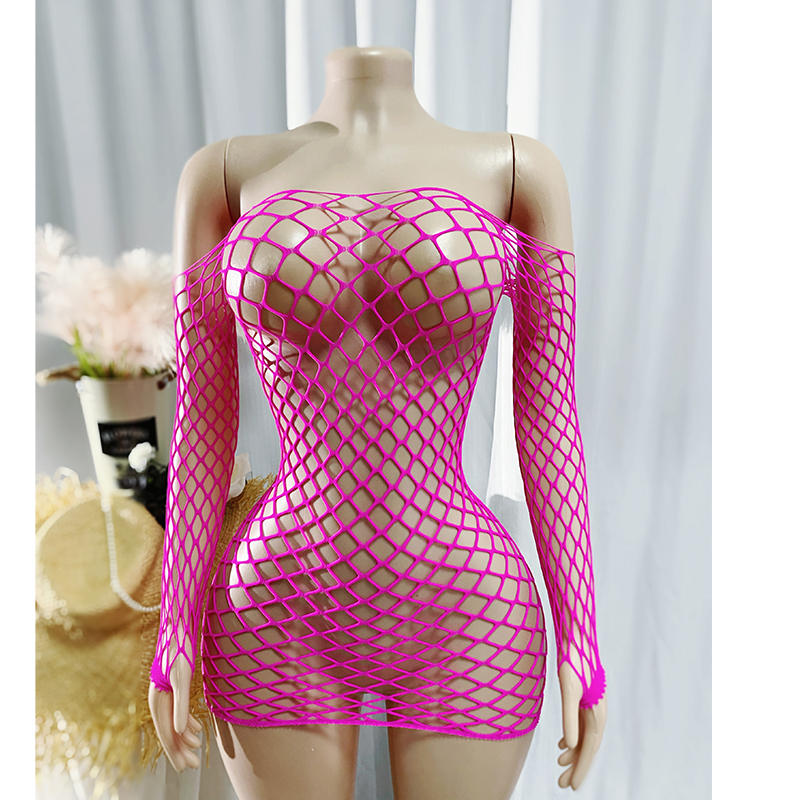Women Long Sleeve Fishnet Cove - Cover Up Kaftan 评论和价格