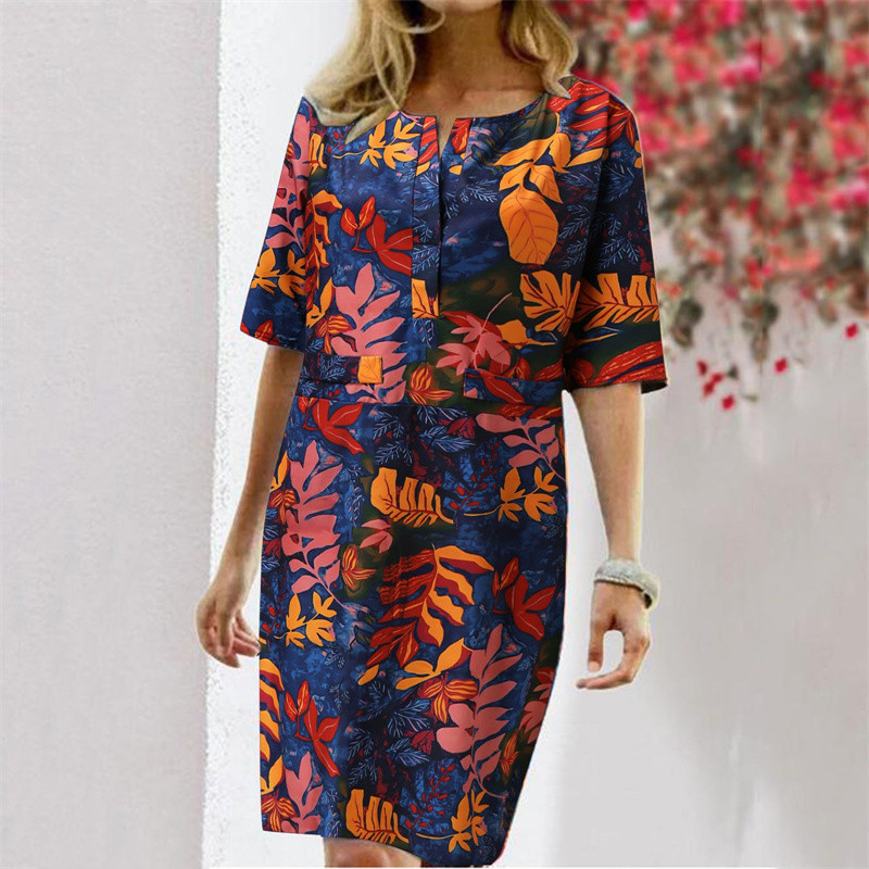 Summer Cotton Linen Printed Wo - Linen Dress Wrap 评论和价格
