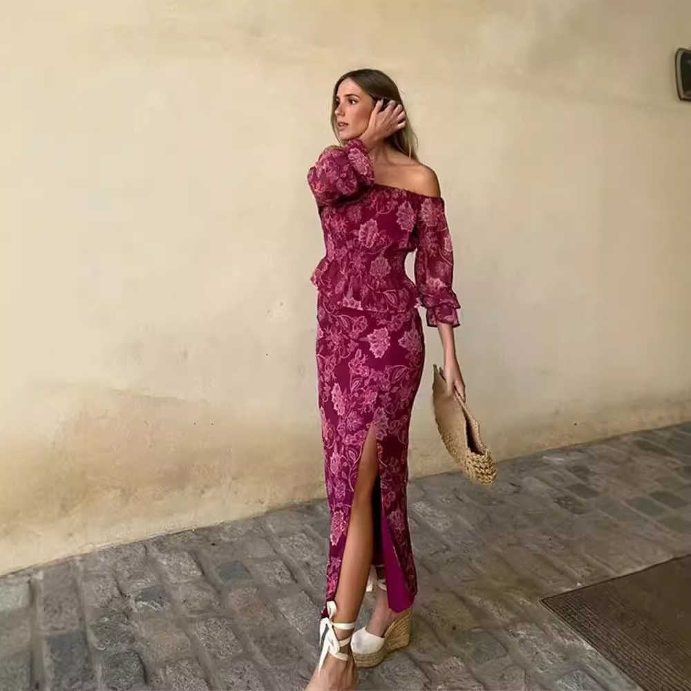 Women's Fashion Printed Off-Sh - Blouse Off Shoulder 评论和价格