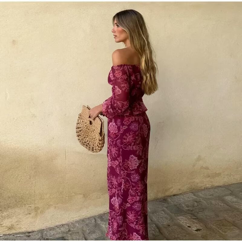 Women's Fashion Printed Off-Sh - Blouse Off Shoulder 评论和价格