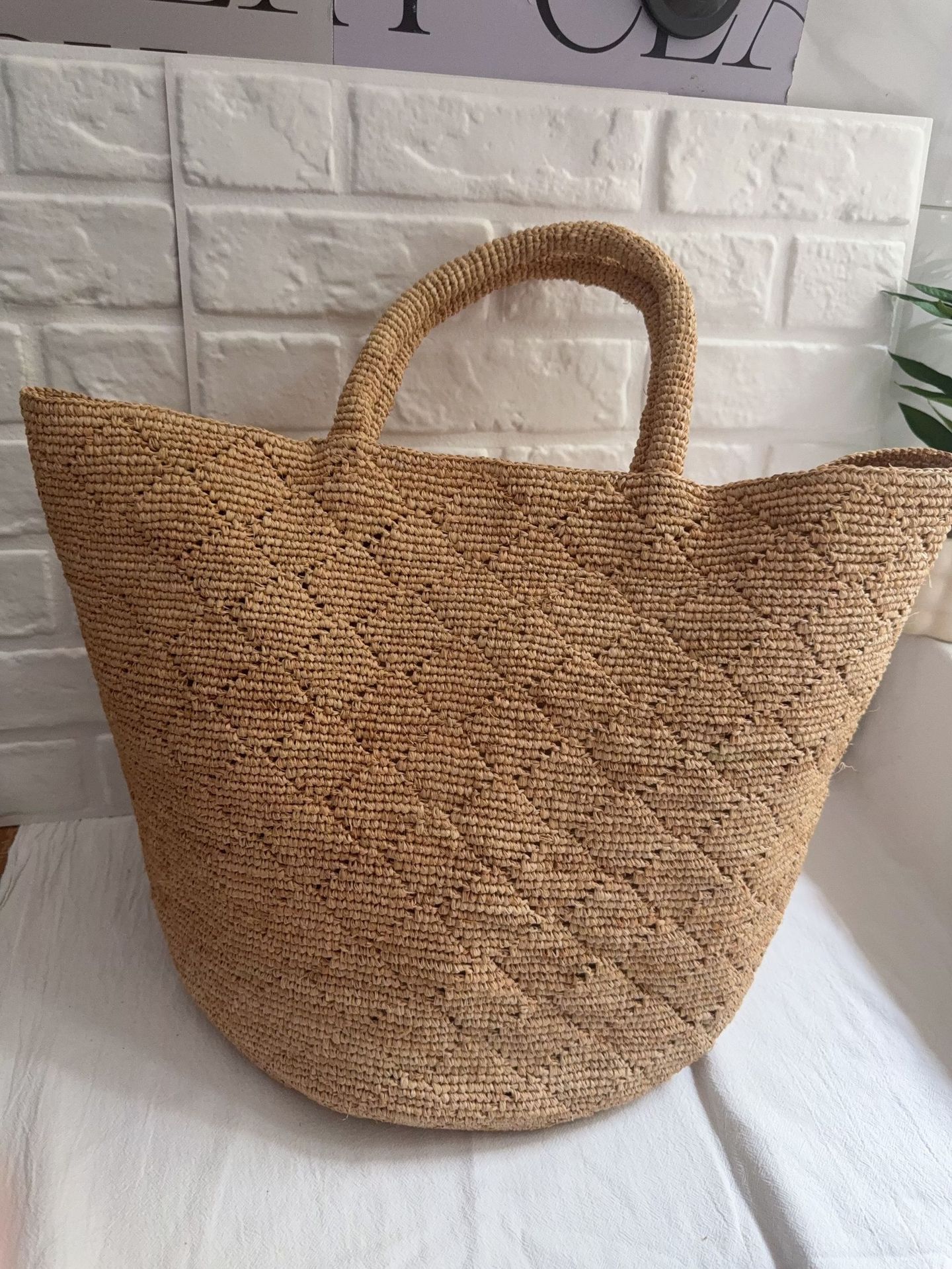 Fashion Style Ins Crochet Hand - Crochet Bag Raffia 评论和价格