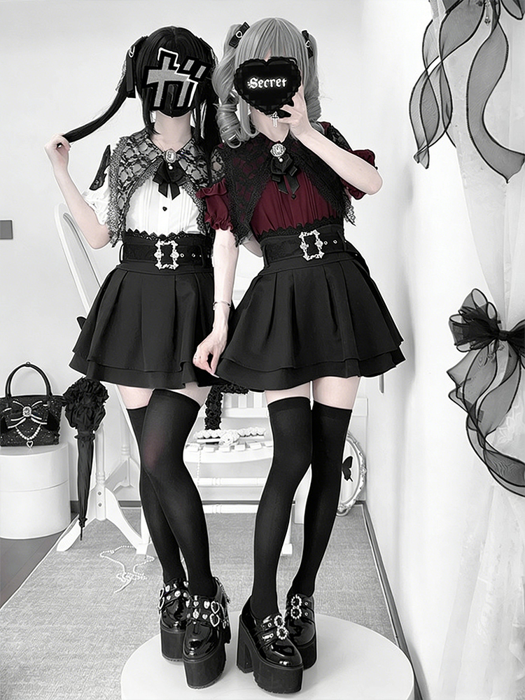 Gothic Style Shoulder Bared Sh - Blouse Off Shoulder 评论和价格