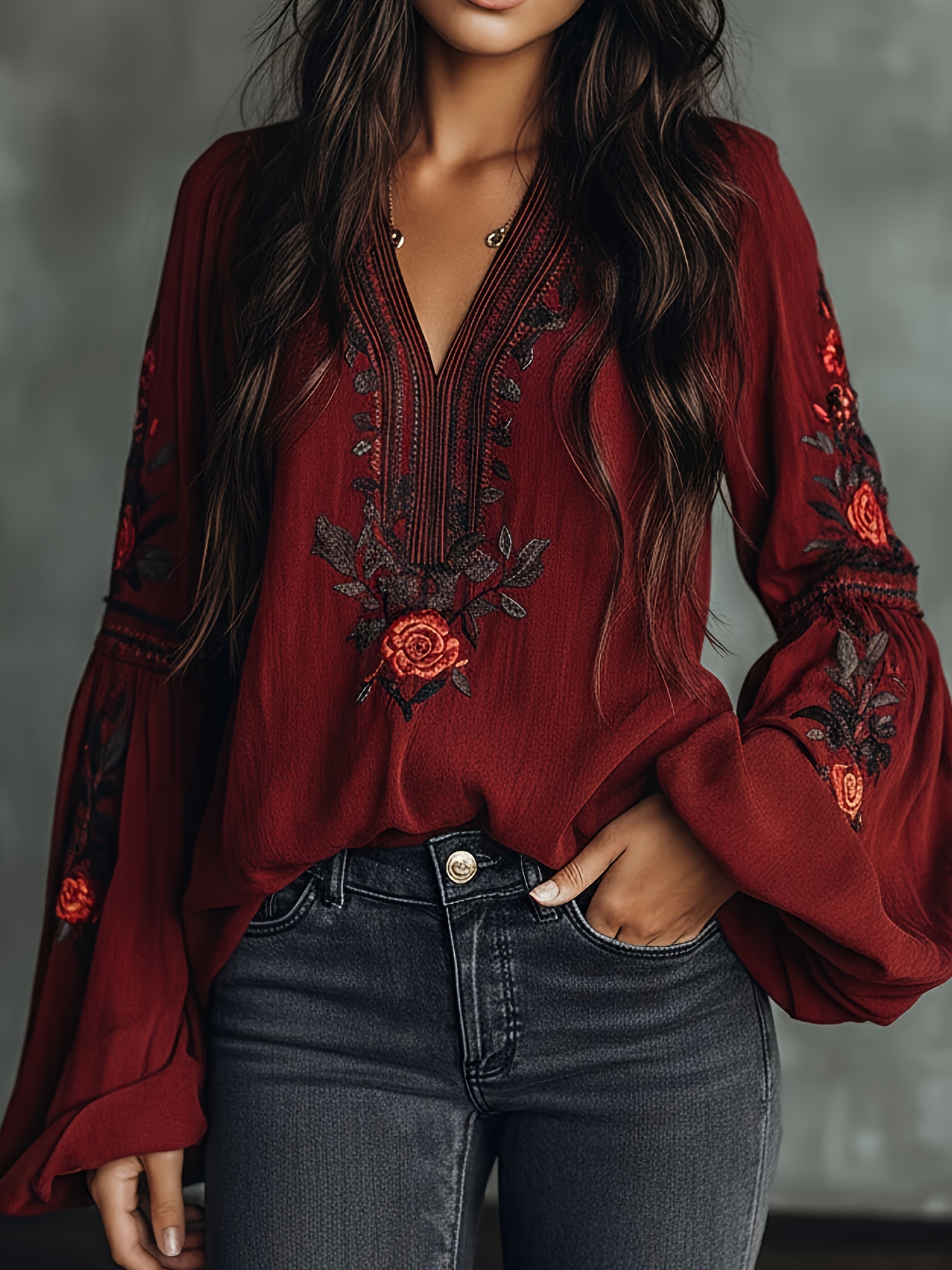 Women‘s Spring Blouse Retro Em - Blouse Off Shoulder 评论和价格