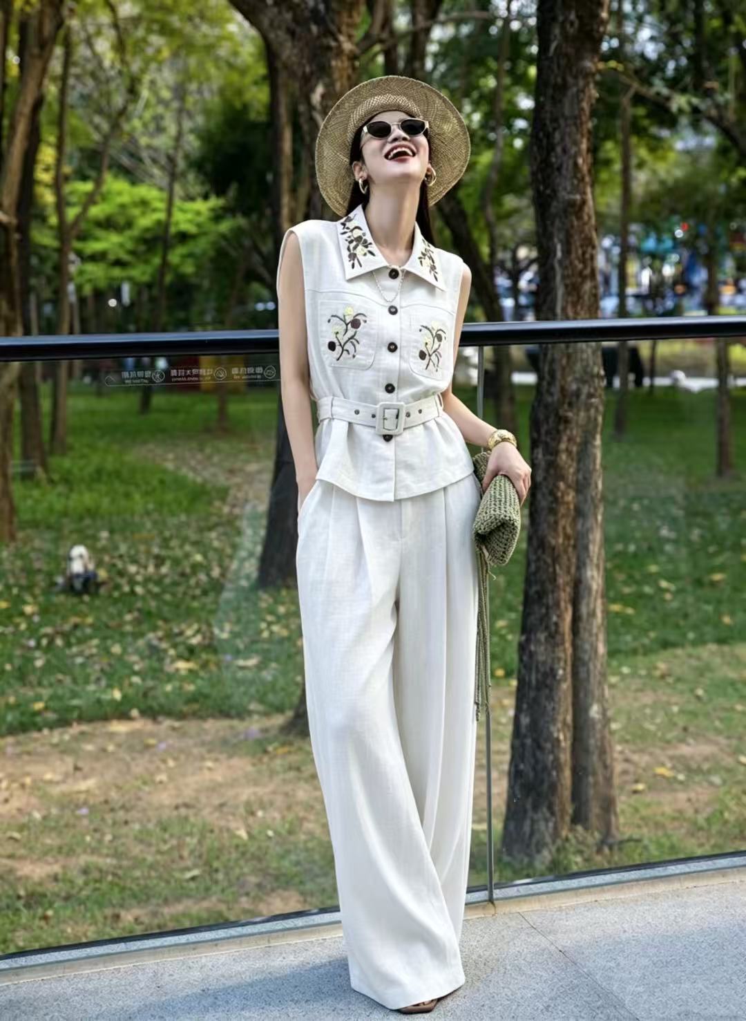 Heavyweight high-quality linen - Linen Pant Wide 评论和价格