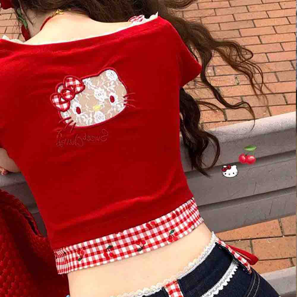 Hello Kitties Summer Women's S - Blouse Off Shoulder 评论和价格