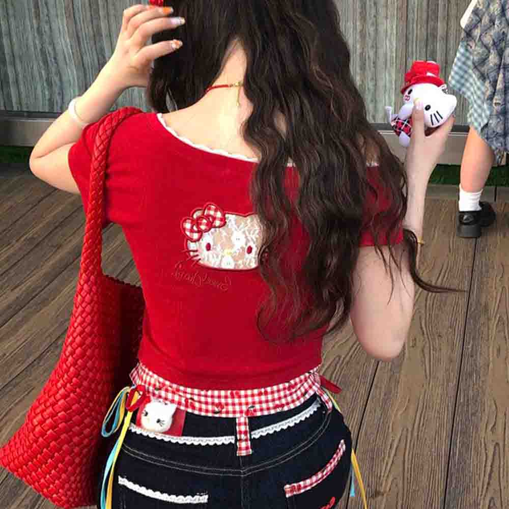 Hello Kitties Summer Women's S - Blouse Off Shoulder 评论和价格