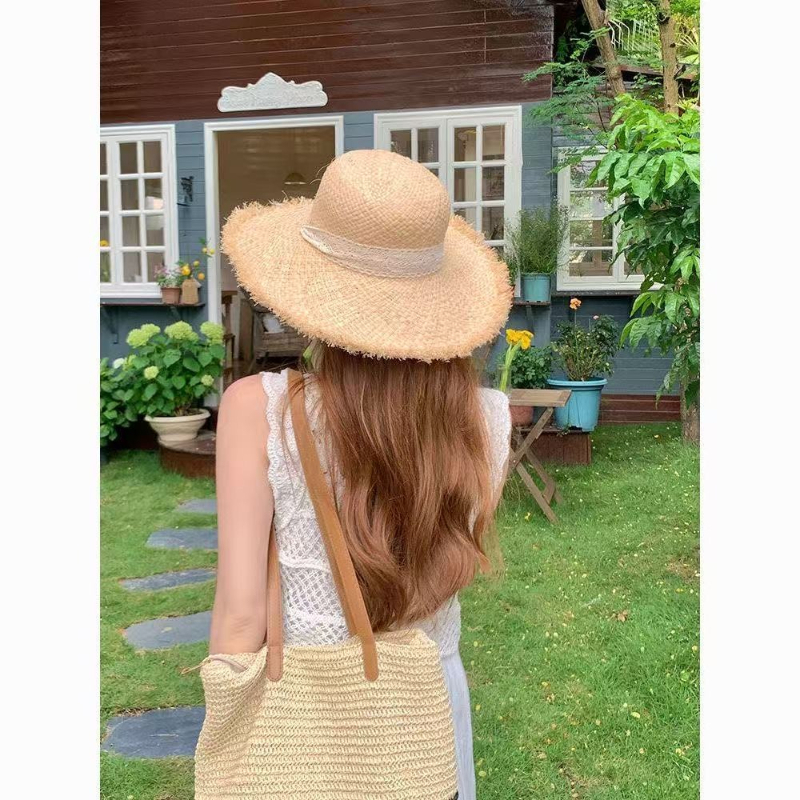 Women Raffia Straw Sun Hat Wid - Hat Floppy Wide 评论和价格