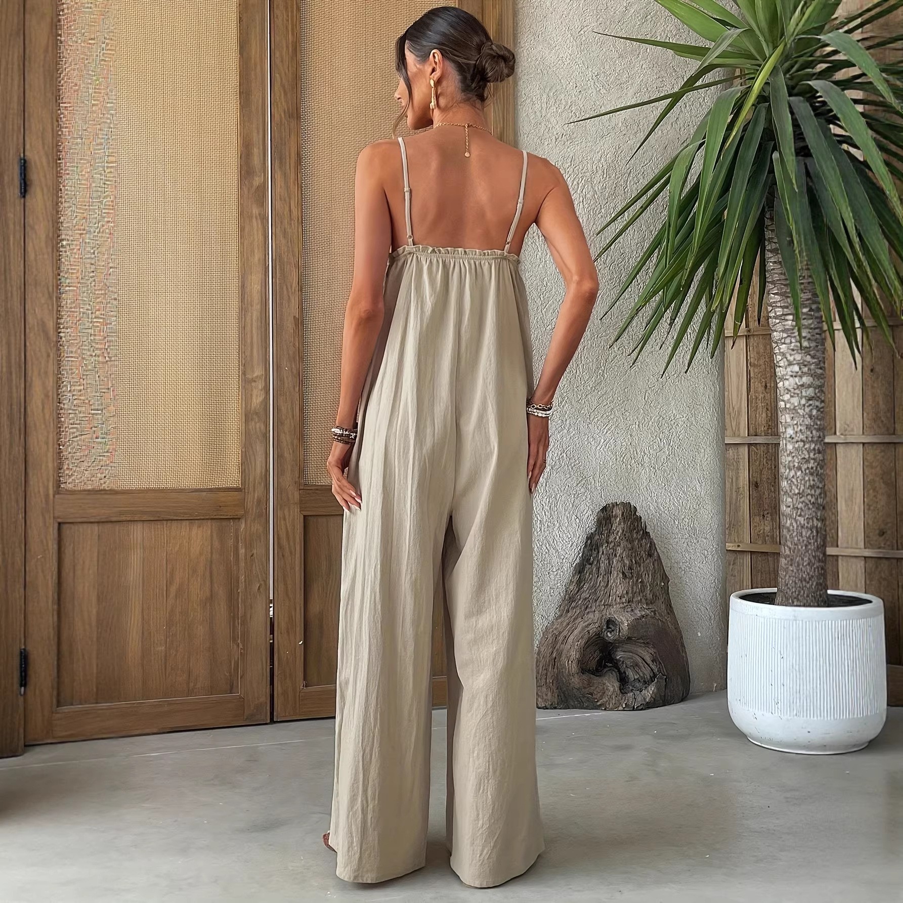 Summer Woman Jumpsuit Sleevele - Jumpsuit Linen Relaxed 评论和价格