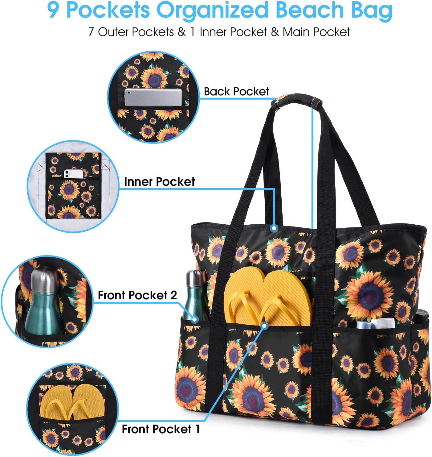 Large Beach Tote Bag for Women - Tote Bag Beach 评论和价格