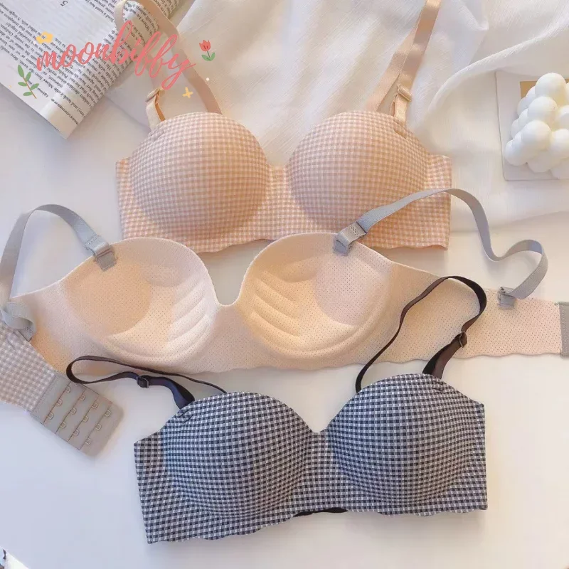 Women Ice Bra One Cup Thick Co - Bralette Triangle Set 评论和价格