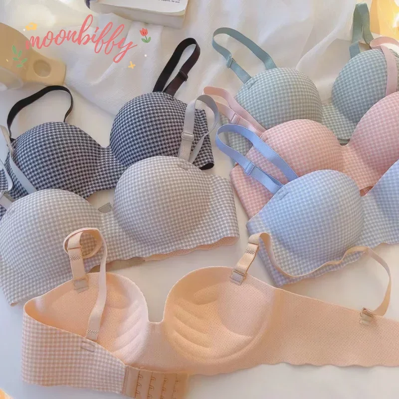 Women Ice Bra One Cup Thick Co - Bralette Triangle Set 评论和价格