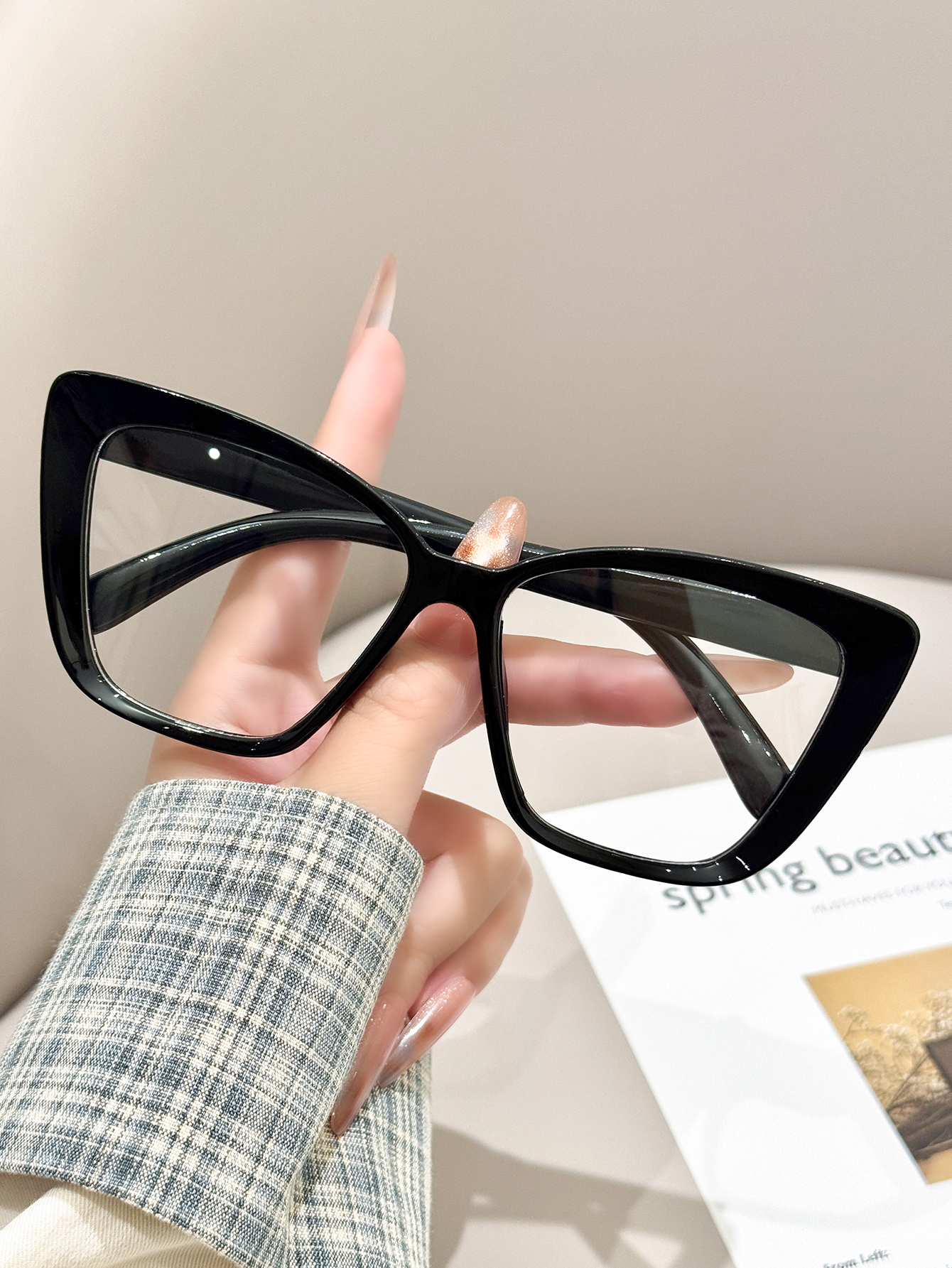 1pc daily fashionable black ca - Sunglasses Cat Eye 评论和价格