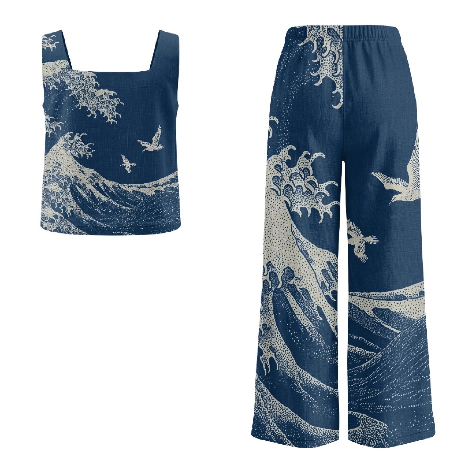 INSTANTARTS Women’s Linen Vest - Linen Pant Wide 评论和价格