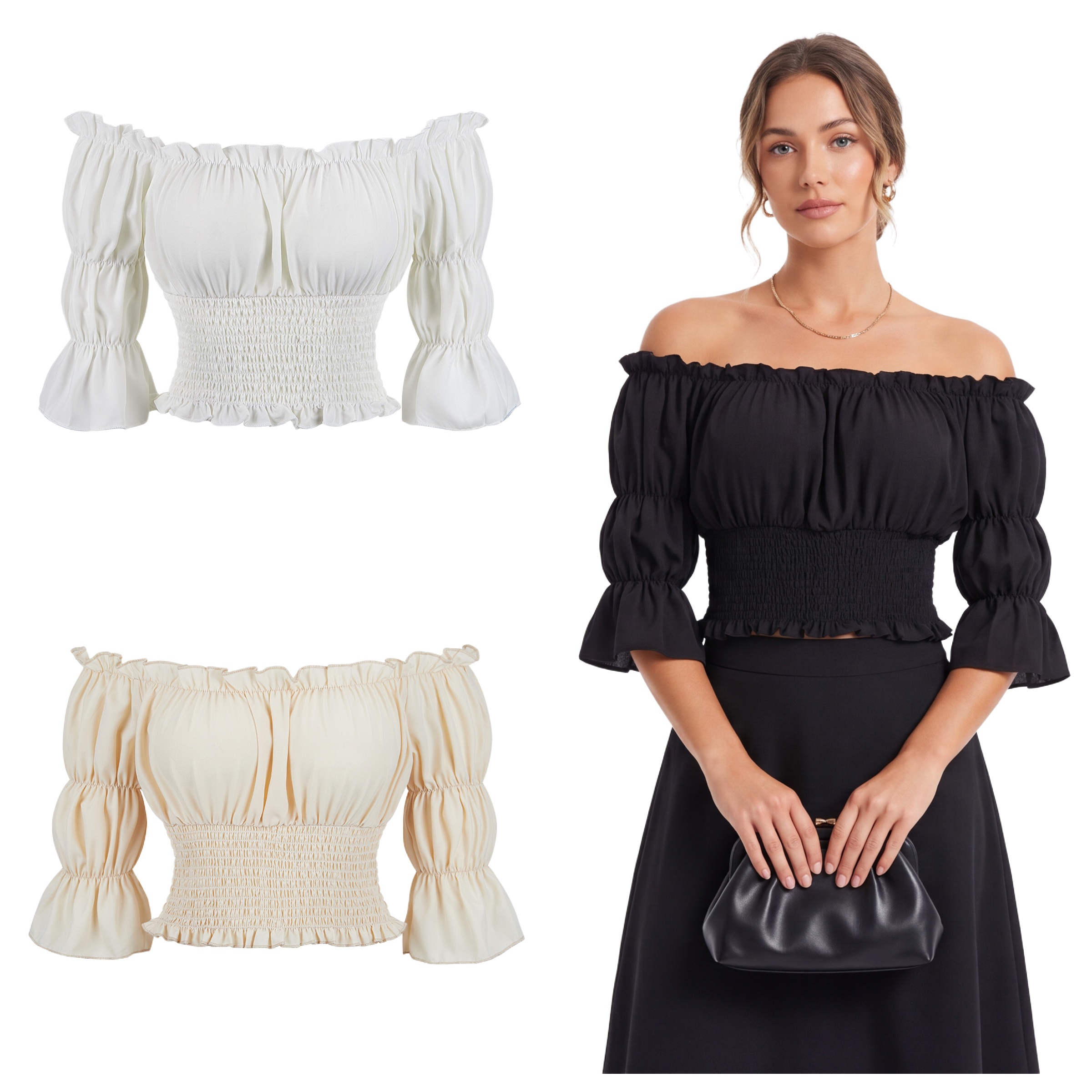 Renaissance Blouse Women Top w - Blouse Off Shoulder 评论和价格