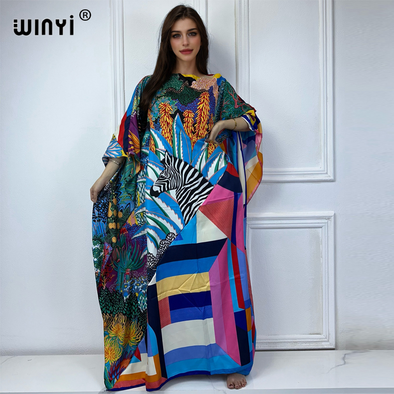 WINYI new high quality Print k - Cover Up Kaftan 评论和价格