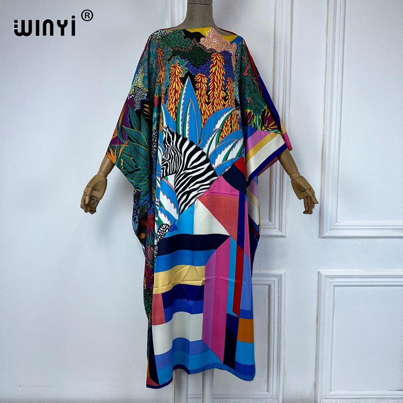 WINYI new high quality Print k - Cover Up Kaftan 评论和价格