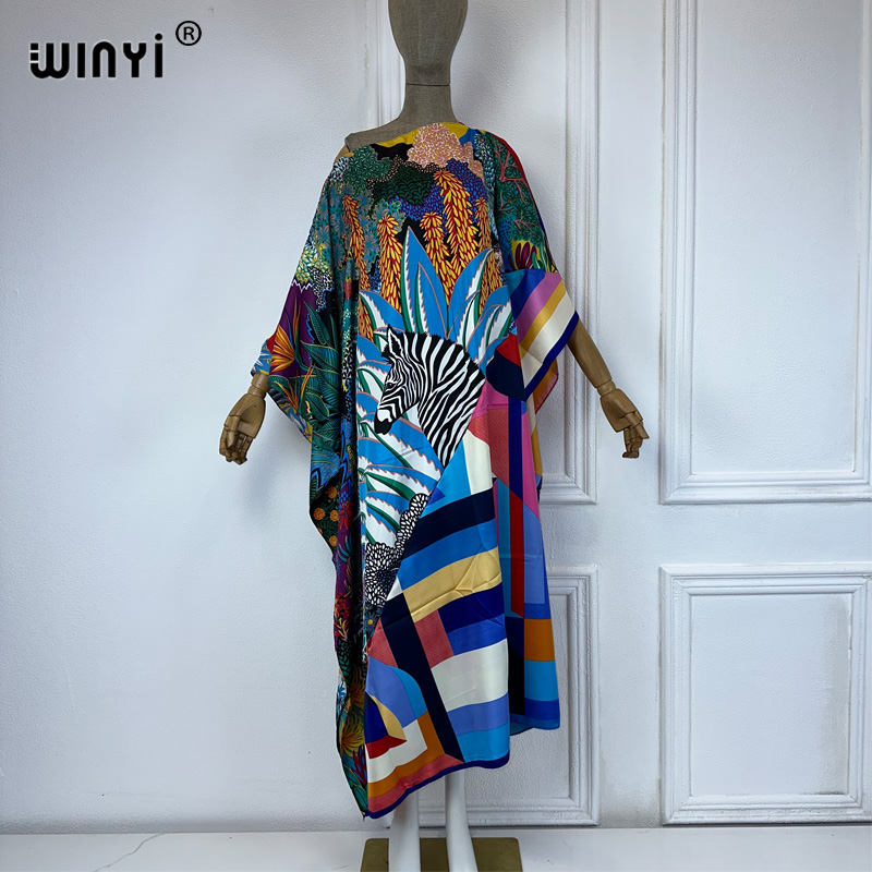 WINYI new high quality Print k - Cover Up Kaftan 评论和价格