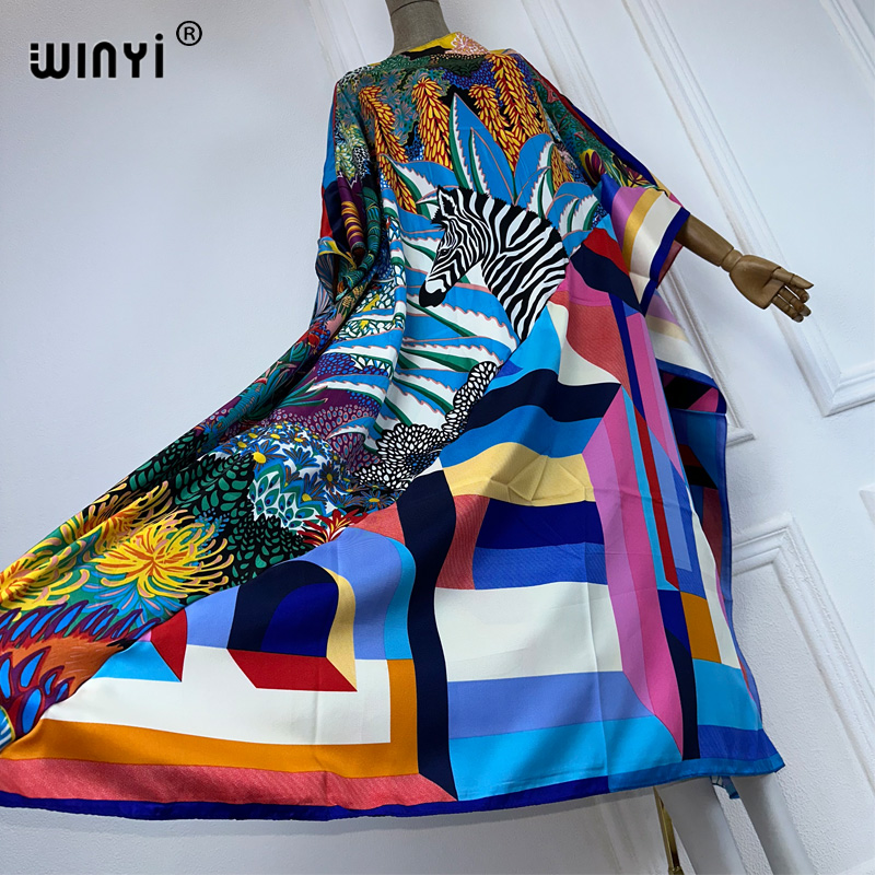 WINYI new high quality Print k - Cover Up Kaftan 评论和价格