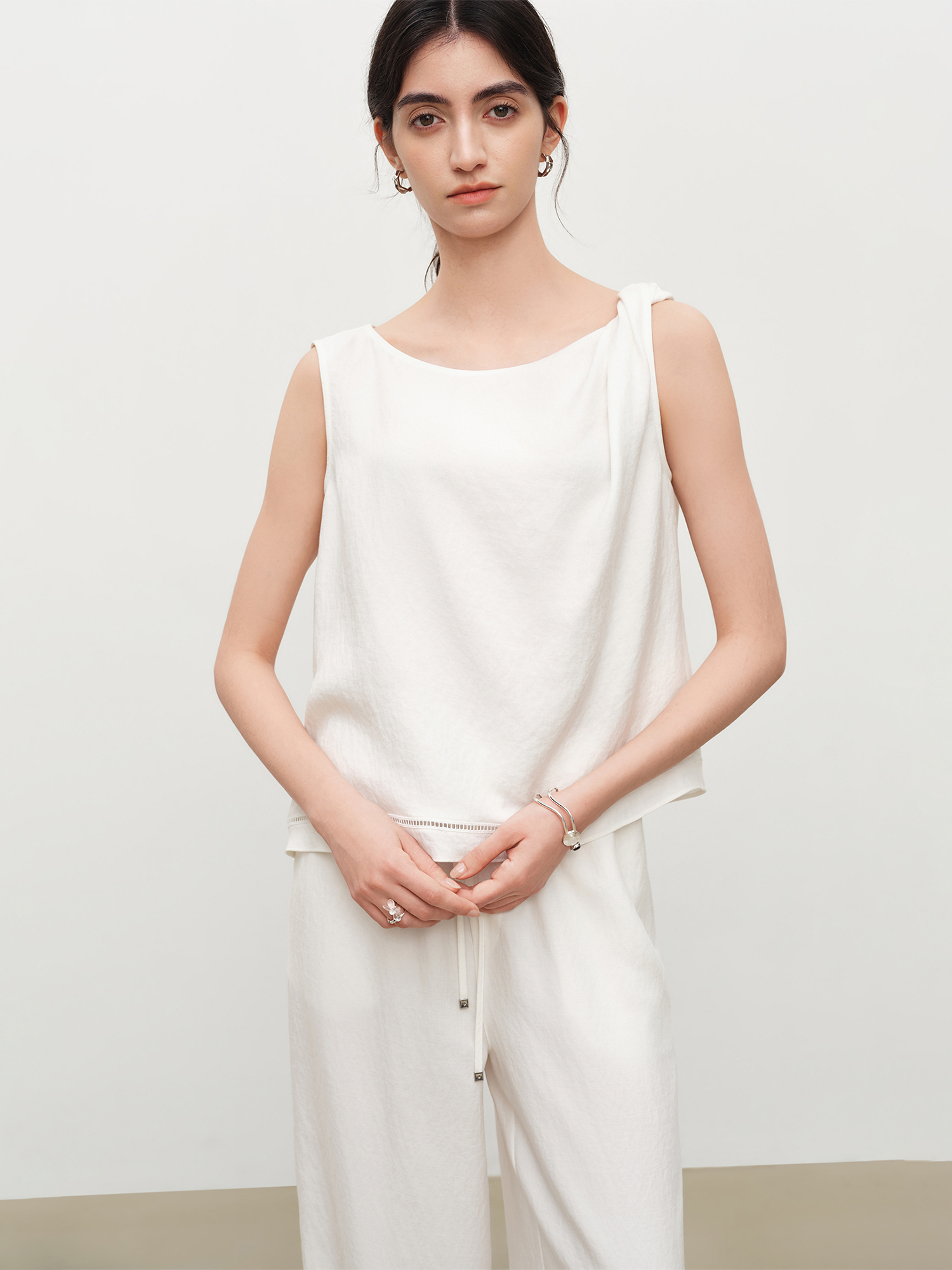 ZIQIAO Relaxed Old Money Style - Linen Pant Wide 评论和价格